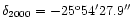 $\delta_{2000} = -25^{\rm
o}54'27.9''$
