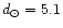 $d_{\odot} = 5.1$