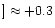 $] \approx +0.3$