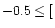 $-0.5 \leq [$