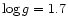 $\log g = 1.7$