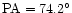 ${\rm PA}=74.2^{\circ}$