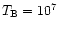 $T_{\rm B}=10^{7}$