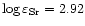 $\log\varepsilon_{\rm Sr} = 2.92$