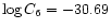 $\log C_6 = -30.69$