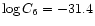 $\log
C_6 = -31.4$
