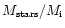 $M_{\rm stars} / M_{\rm i}$