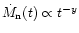 $\dot M_{\rm n} (t) \propto t^{-y}$