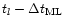 $t_l-\Delta t_{\rm ML}$