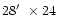 $28\hbox{$^\prime$ }\times 24$