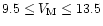 $9.5 \leq V_{\rm M} \leq 13.5$