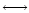 $\longleftrightarrow$