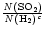 $\frac{\rm {\it N}(SO_{2})}{\rm {\it N}(H_{2})^{{\it c}}}$