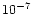 $\rm 10^{-7}$