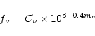 \begin{displaymath}%
f_\nu=C_\nu\times10^{6-0.4m_\nu}
\end{displaymath}