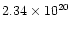 $2.34 \times 10^{20}$