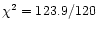 $\chi^{2} = 123.9/120$