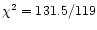 $\chi^{2} = 131.5/119$