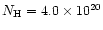 $N_{\rm H}=4.0\times 10^{20}$