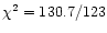 $\chi^{2} = 130.7/123$