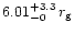 \( 6.01_{-0}^{+3.3}\, r_{\rm g} \)