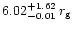 \( 6.02_{-0.01}^{+1.62}\, r_{\rm g} \)
