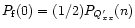 $P_{\rm f} (0) = (1/2) P_{Q^{\prime}_{xx}} (n)$