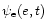 $\psi_{\rm e} (e,t)$