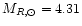 $M_{R,\odot} = 4.31$