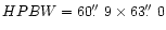 $HPBW =
60\hbox{$.\!\!^{\prime\prime}$ }9\times63\hbox{$.\!\!^{\prime\prime}$ }0$