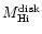 $M_{\rm H{\sc i}}^{\rm disk}$
