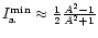 $I^{\rm min}_{\rm a}\approx {1\over 2}{A^2-1\over A^2+1}$