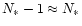 $N_* - 1 \approx N_*$