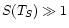 $S(T_S)\gg 1$