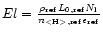 ${ El} =
\frac{\rho_{\rm ref} L_{0, {\rm ref}}N_{\rm l}}
{n_{\rm <H>, ref} \epsilon_{\rm ref}}$