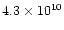 $4.3\times 10^{10}$