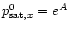 $p_{{\rm sat},x}^0 = e^A$