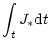 $\displaystyle \int_t J_* {\rm d}t$