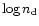 $\log n_{\rm d}$