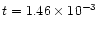 $t=1.46\times 10^{-3}$