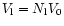 $V_{\rm l} = N_{\rm l} V_0$