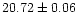$20.72 \pm 0.06$