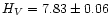 $H_V = 7.83 \pm 0.06$