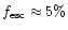 $f_{\rm esc}\approx 5\%$