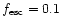 $f_{\rm esc} = 0.1$