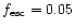 $f_{\rm esc}=0.05$