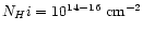 $N_H{\sc i}=10^{14-16} \;{\rm cm^{-2}}$
