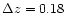 $\Delta
z=0.18$