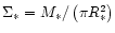 $\Sigma_{\ast}=M_\ast/\left(\pi{R^2_{\ast}}\right)$