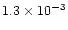 $1.3\times10^{-3}$